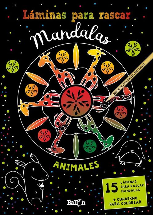 LÁMINAS PARA RASCAR MANDALAS - ANIMALES