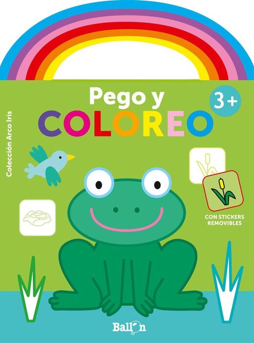 ARCO IRIS PEGO Y COLOREO +3 RANA