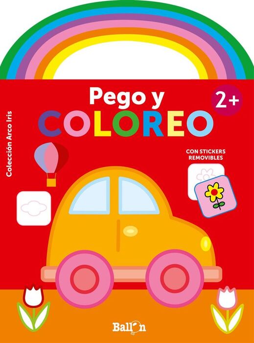 ARCO IRIS PEGO Y COLOREO +2 COCHE