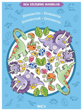 NEW COLOURING MANDALAS DINOSAURIOS