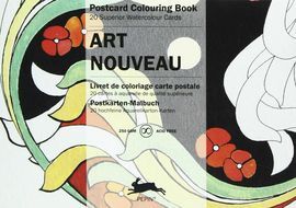 ART NOUVEAU POSTCARD COLOURING BOOK