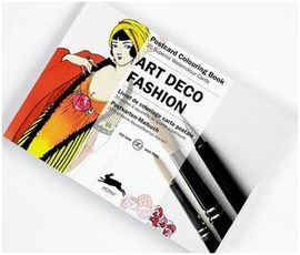 ART DECO FASHION POSTCARD COLOURING BOOK