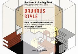 BAUHAUS STYLE POSTCARD COLOURING BOOK