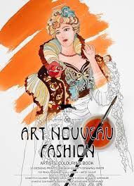ART NOUVEAU FASHION. ARTISTS CLOURING BOOK