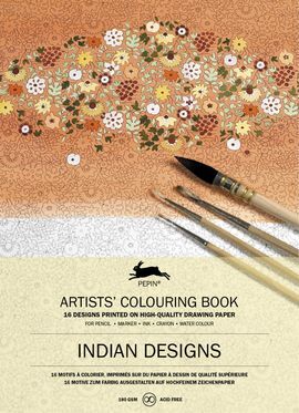 INDIAN DESIGNS. ARTISTS COLOURING BOOK