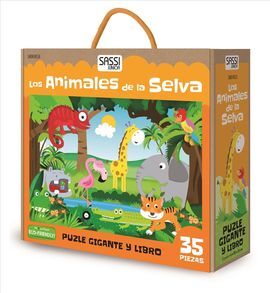 LOS ANIMALES DE LA SELVA. LIBRO Y PUZLE GIGANTE