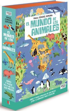 EL MUNDO DE LOS ANIMALES (LIBRO + PUZZLE OVALADO)