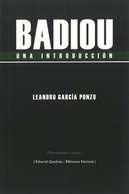 BADIOU. UNA INTRODUCCIÓN