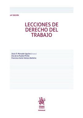 LECCIONES DE DERECHO DEL TRABAJO 18ª EDICIÒN
